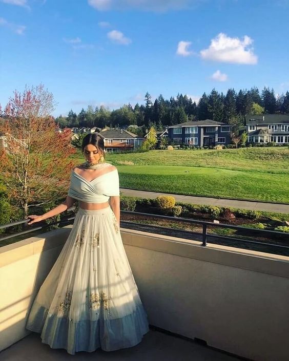 Off Shoulder Lehenga